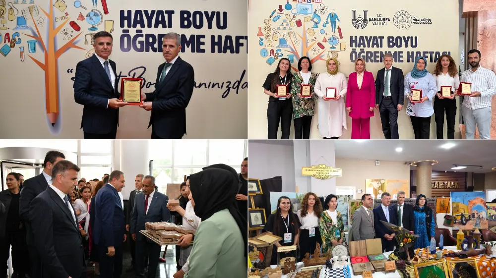 Hayat boyu öğrenme etkinliklerinde Harran HHM Müdürü Halil Aslıhan plaket ödülü aldı