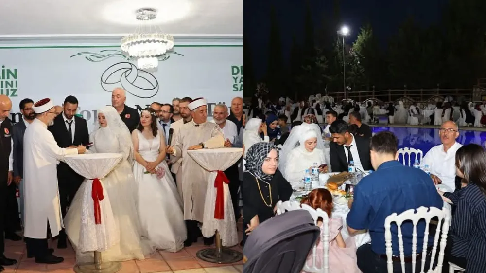 Adıyaman’da 100 Çiftin Toplu Nikah ve Düğün Töreni Düzenlendi